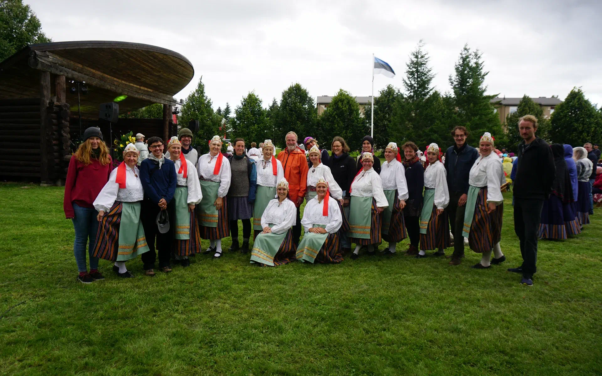 A group photo of us with a dance group that participated in the performance