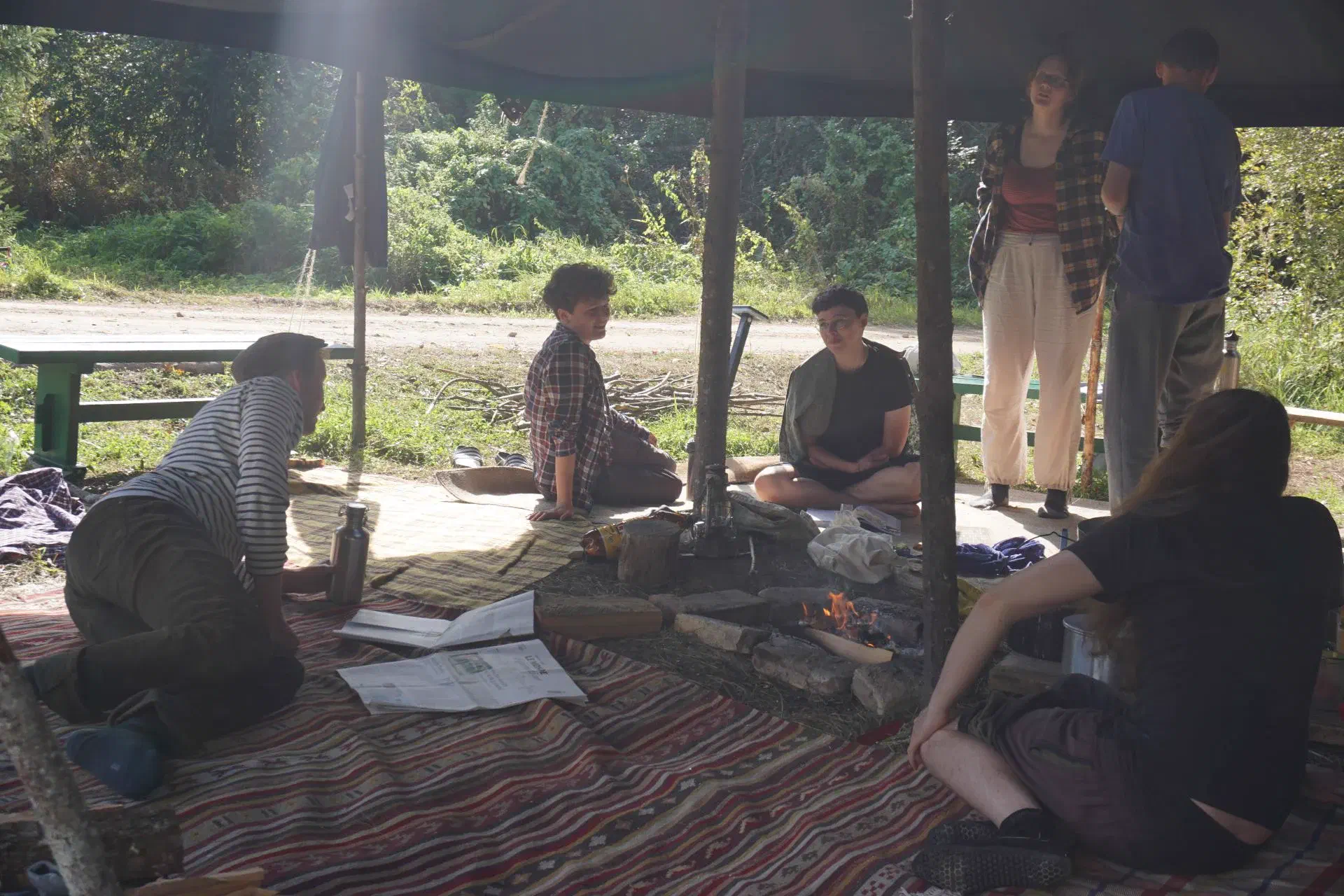 On Sunday we sit over a few newspapers in the yurt and have a relaxed day