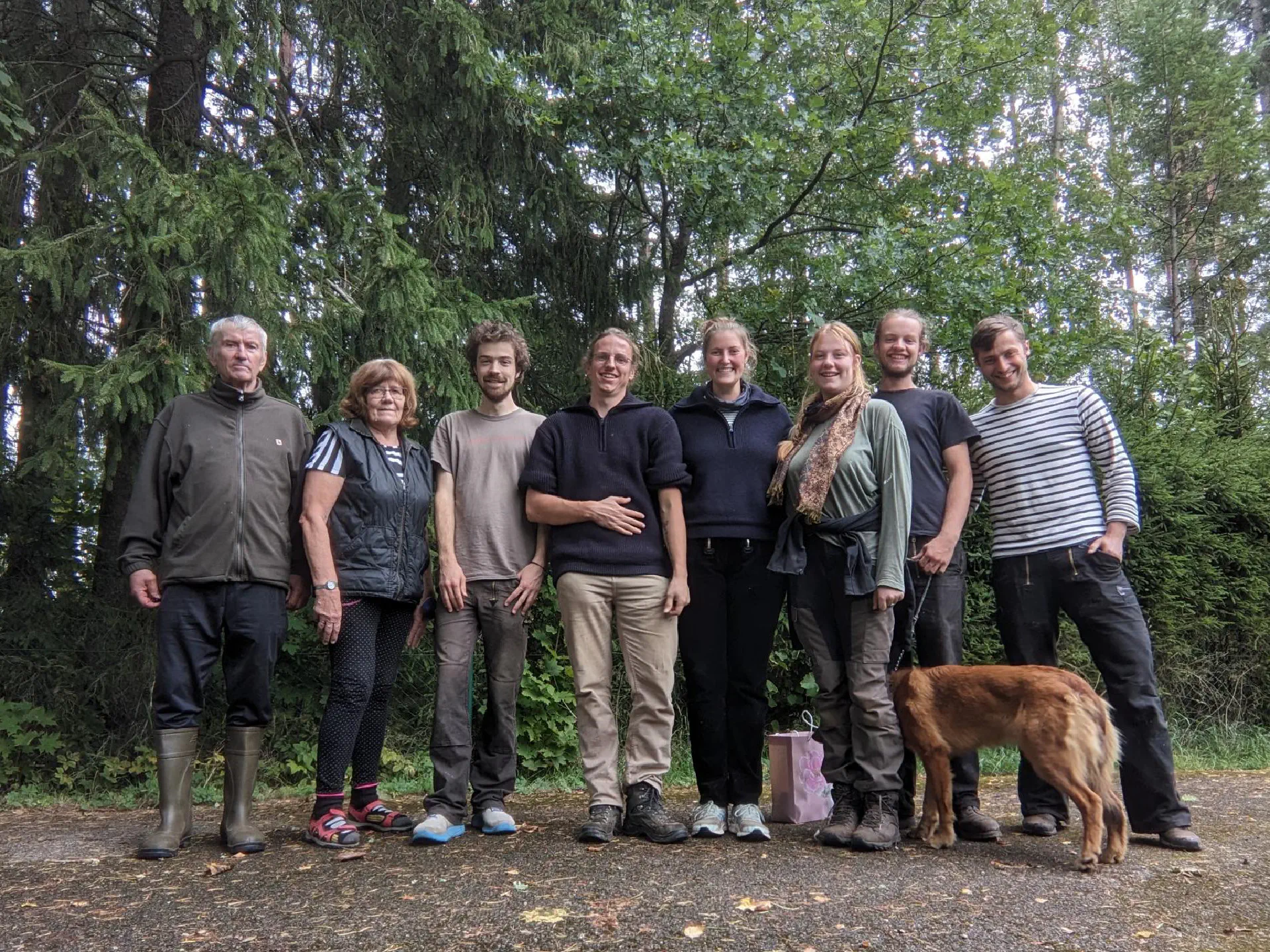 Ein letztes Gruppenfoto mit Marju und Jaan