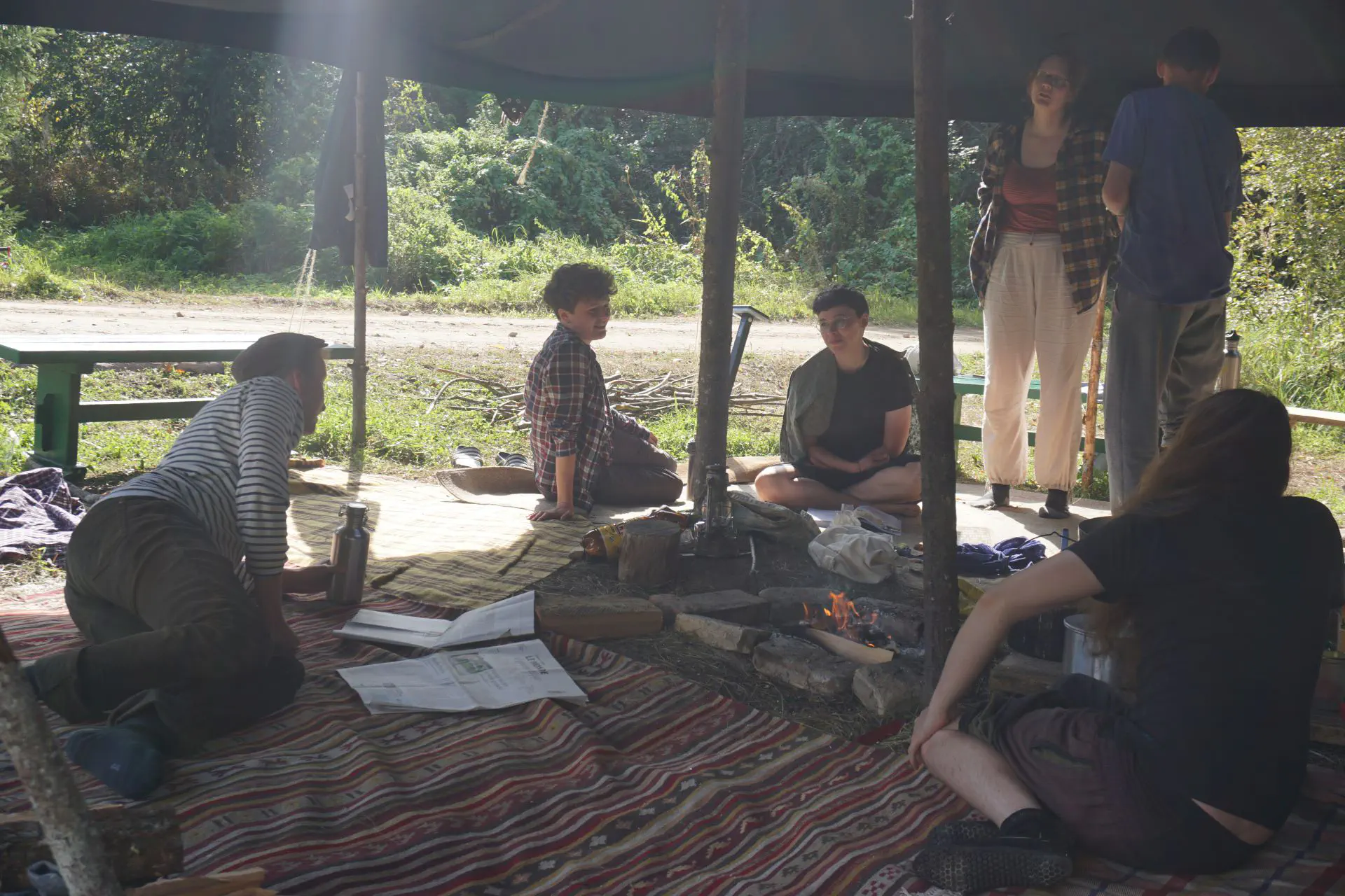 On Sunday we sit over a few newspapers in the yurt and have a relaxed day